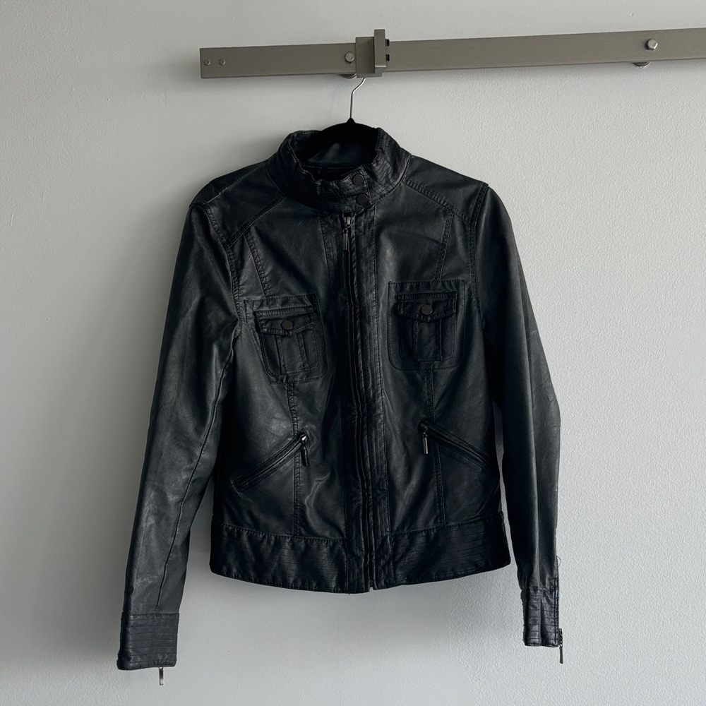 Studio M Classic Green Leather Jacket